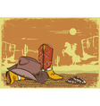 Cowboy background vector image