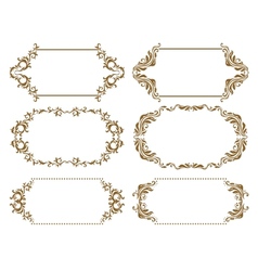 Set of ornate frames vector image