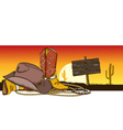 Cowboy background vector image