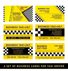 Business card taxi - tenth set vector image