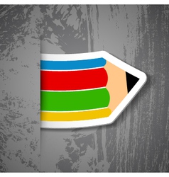 Creative pencil sticker vector image