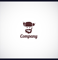 Ushanka man company logo vector image