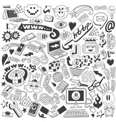 Web doodles vector image