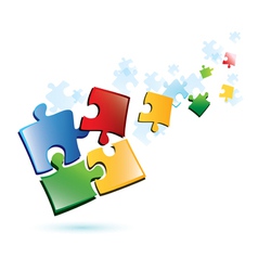 Puzzle piecies background vector image