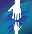 Hand helping vector image