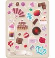 Collection of cute sweet stickers vector image