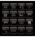 Line real estate icons vector image