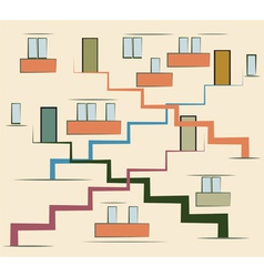 Abstract multi storey building vector image