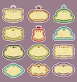 Grunge labels set vector image