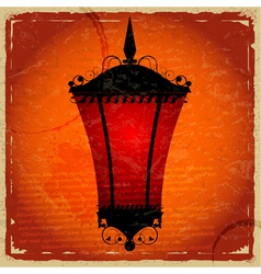 Vintage card with a picture of red light vector image