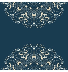 Beautiful blue lace pattern background vector image