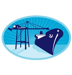 Container boom crane vector image