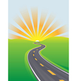Curving highway vector image