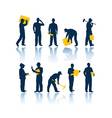 Workers silhouettes vector image