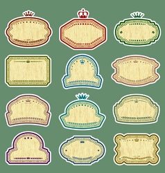 Grunge labels set vector image