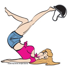 Cowgirl with helmet vector image