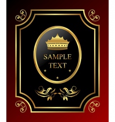 Golden royal label vector image