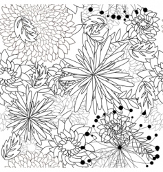 Floral pattern vector image