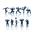 Fitness silhouettes vector image