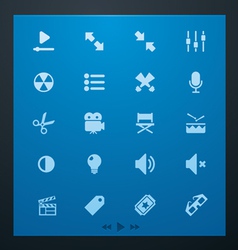 Universal glyphs 1 video set vector image