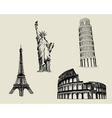 Sketch Landmarks vector image