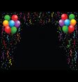 Balloons and streamers vector image