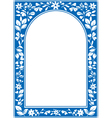 Blue floral arch frame vector image