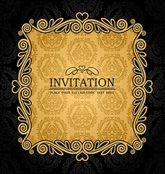 Vintage background antique victorian ornament vector image