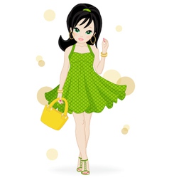 Fashion girl vector image