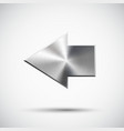 Left arrow sign vector image