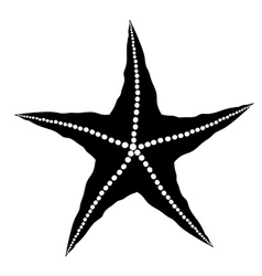 Silhouette of Starfish Royalty Free Vector Image