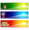 Abstract christmas banners for your design header vector image