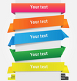 Origami banners set vector image