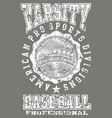 Varsity baseball vector image