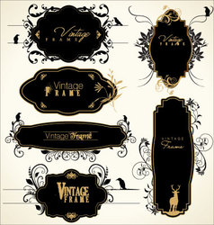 Floral frames vector image