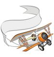 Cartoon biplane vector image