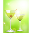 Martini Cocktail Background vector image