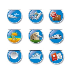 Travel and resort badges vector image