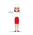 Cartoon chef cook woman Cartoon chef cook woman vector image