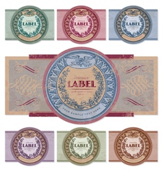 Vintage labels set vector image