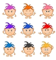 Smilies girls set vector image