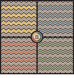 Zig Zag background set vector image