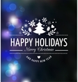 Light Bokeh Christmas Background With Typography vector image