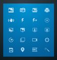 Universal glyphs 2 photo set vector image