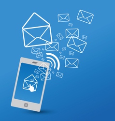 Sending SMS vector image