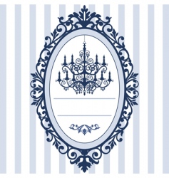Wedding card with vintage vector image