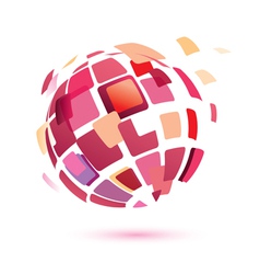 Abstract globe symbol business icon vector image