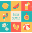 Summertime Icons Collection vector image