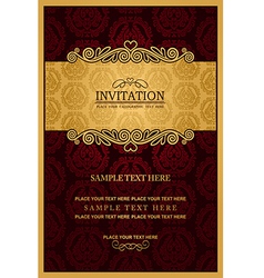 Vintage background antique victorian ornament vector image