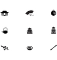 Japan icons vector image